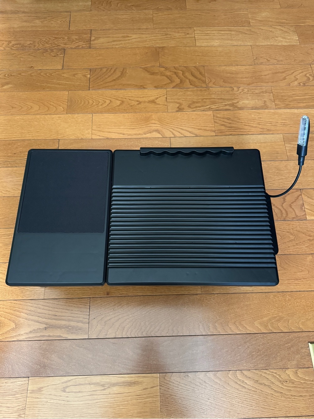 Folding Adjustable Black Laptop Notebook Table Bed Desk with LED Light